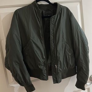 Uniqlo green medium bomber jacket